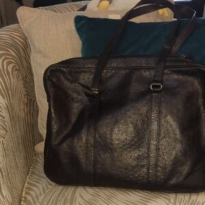 Furla Elegant Black Leather Tote